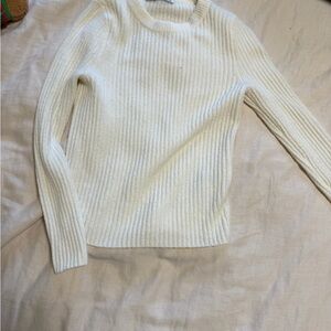 Abercrombie & Fitch Cream Ribbed Turtleneck Sweater